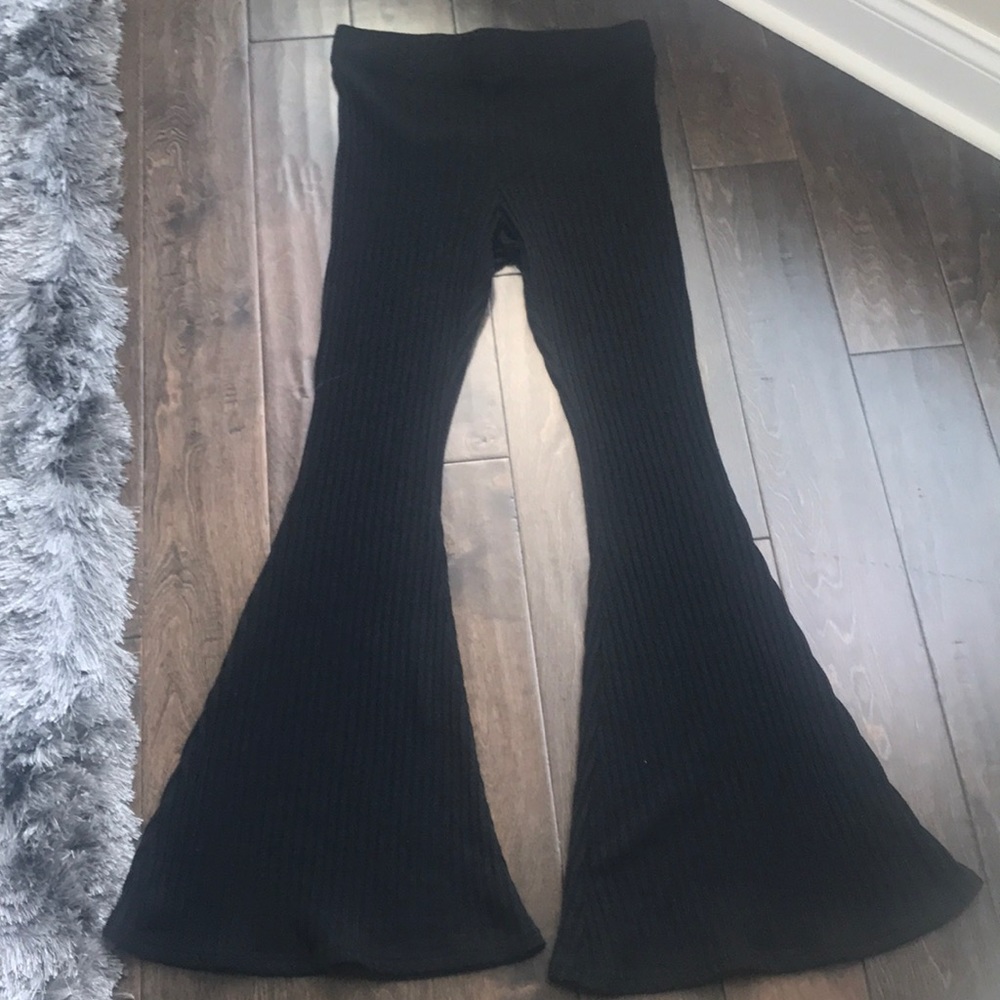 Black Flared pull on pant by Cecico